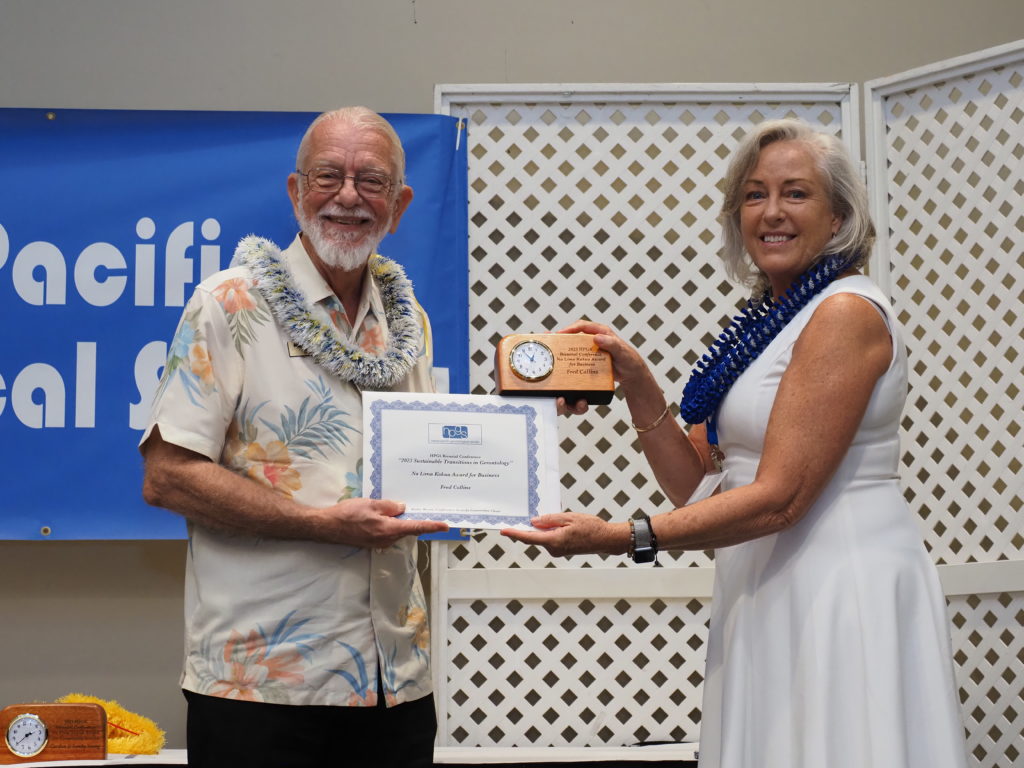 Fred Collins, Business awardee & Eileen Phillips